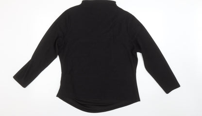 Womens UK Size L Gallery Black Basic Blouse