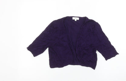 Womens UK Size 10 Kaliko Purple Cardigan Jumper