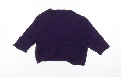 Womens UK Size 10 Kaliko Purple Cardigan Jumper