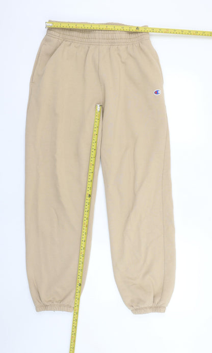 Womens UK Size M Champion Relaxed Fit Sweatpants Beige Trousers