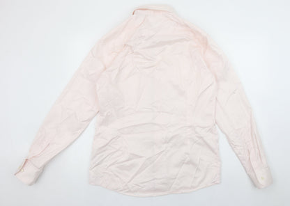 Eton Men's Pink Slim Fit 16.5in (42) Long Sleeve Cotton Shirt
