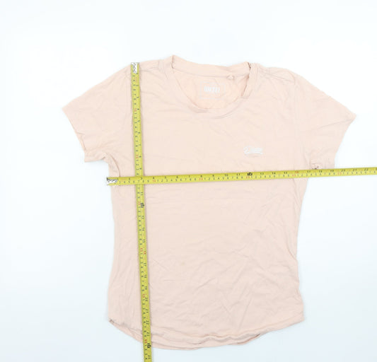 Womens UK Size M Diesel Beige Basic T-Shirt