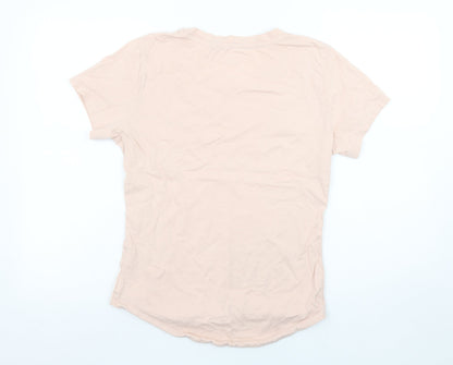 Womens UK Size M Diesel Beige Basic T-Shirt