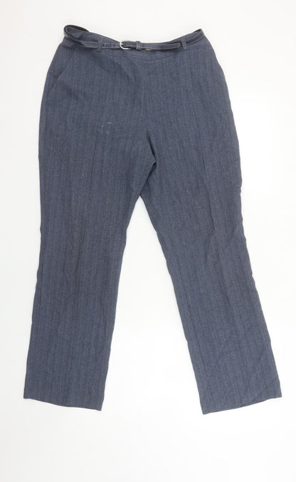 Womens UK Size 10 Marks and Spencer Regular Fit Business Casual Workwear Blue Tr