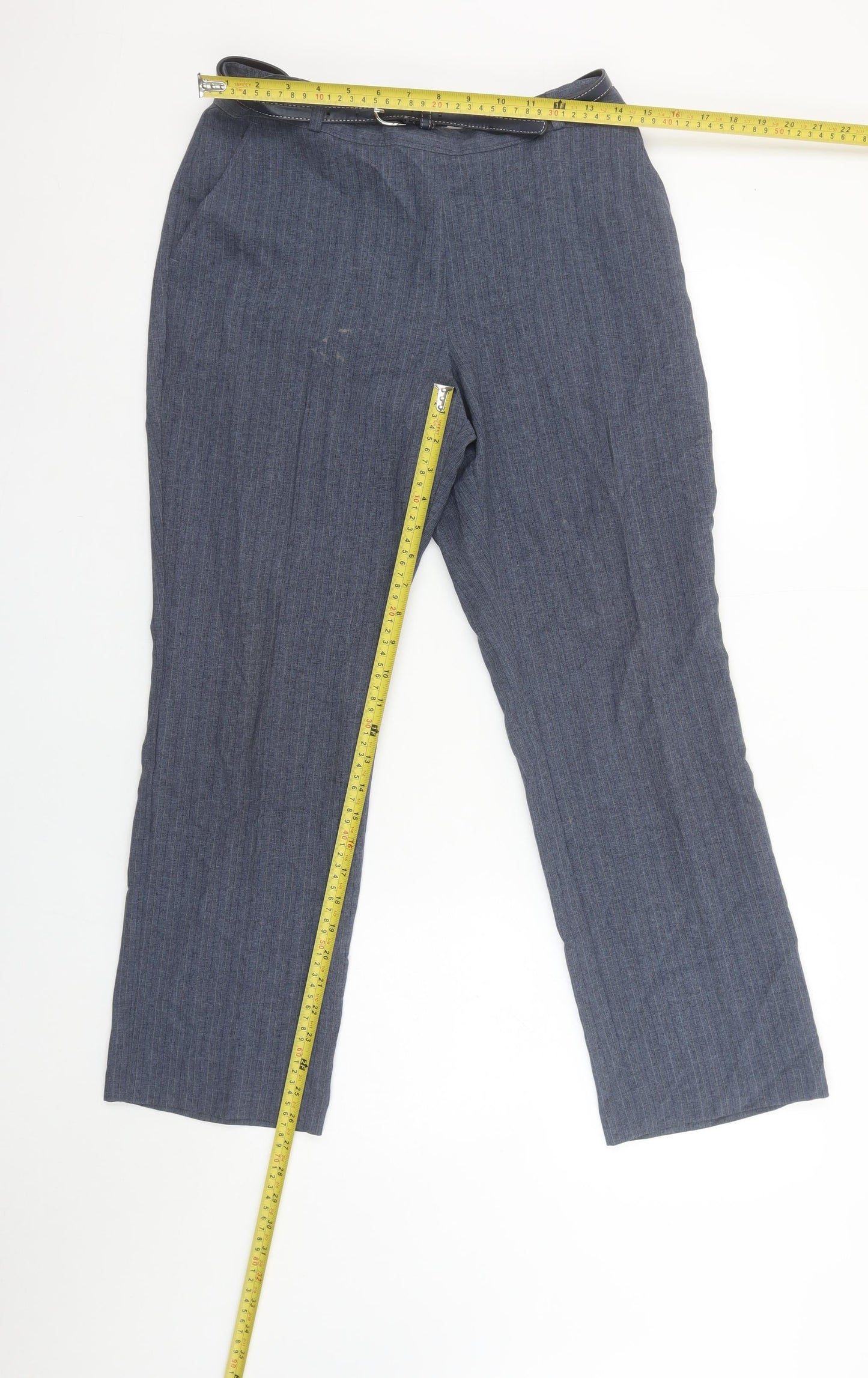 Womens UK Size 10 Marks and Spencer Regular Fit Business Casual Workwear Blue Tr