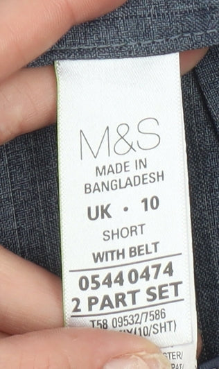 Womens UK Size 10 Marks and Spencer Regular Fit Business Casual Workwear Blue Tr