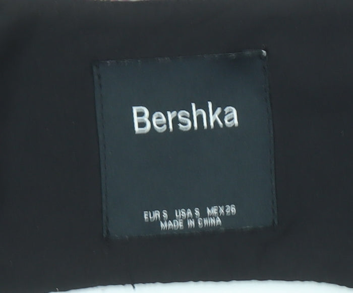 Womens UK Size 8 Bershka Pink Cropped Blouse