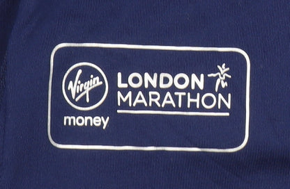 London Marathon Events Women's Blue Small 1/4 Zip Long Sleeve Running Top