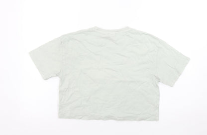 Girls UK Size 11-12 Years Zara Grey Cropped T-Shirt