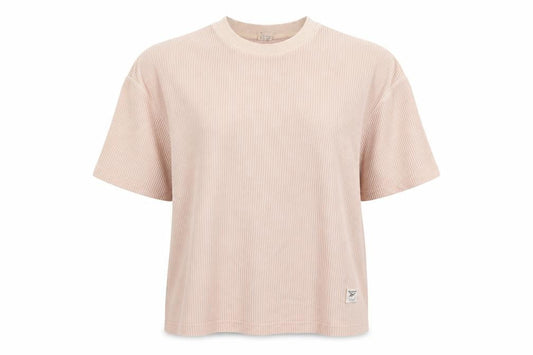 Womens UK Size S Reebok Beige Basic T-Shirt