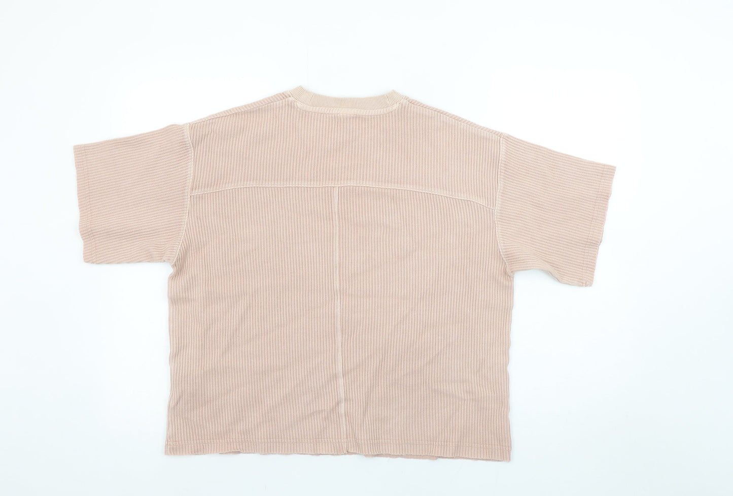 Womens UK Size S Reebok Beige Basic T-Shirt