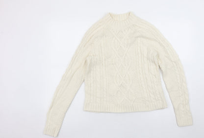 Womens UK Size XS Abercrombie & Fitch Ivory Pullover Jumper