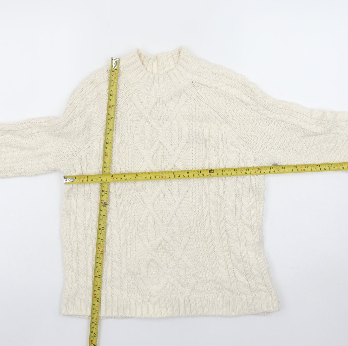 Womens UK Size XS Abercrombie & Fitch Ivory Pullover Jumper