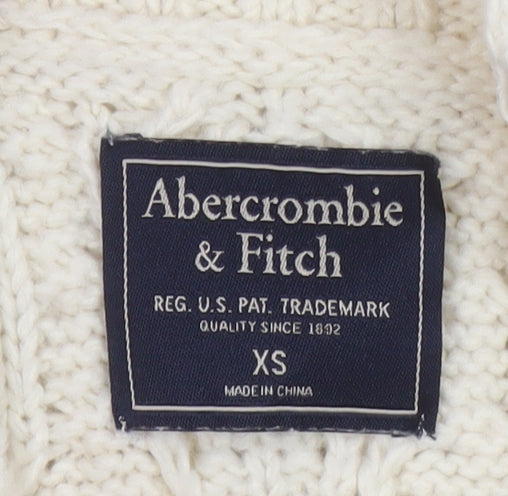 Womens UK Size XS Abercrombie & Fitch Ivory Pullover Jumper