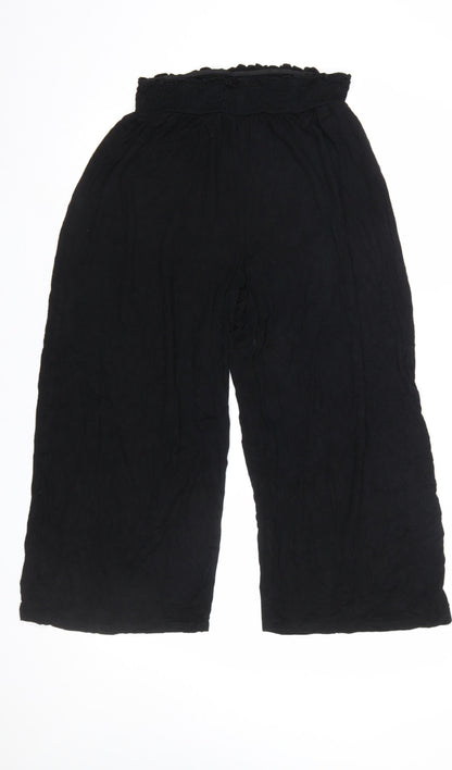 Womens UK Size 10 ASOS DESIGN Relaxed Fit CasualTravel Black Trousers