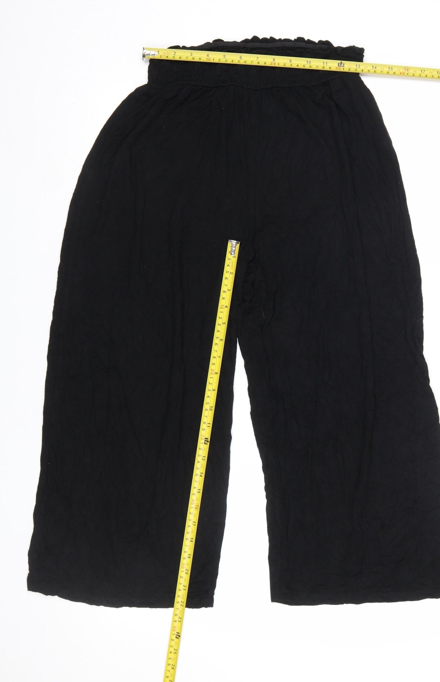 Womens UK Size 10 ASOS DESIGN Relaxed Fit CasualTravel Black Trousers