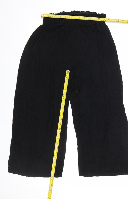 Womens UK Size 10 ASOS DESIGN Relaxed Fit CasualTravel Black Trousers