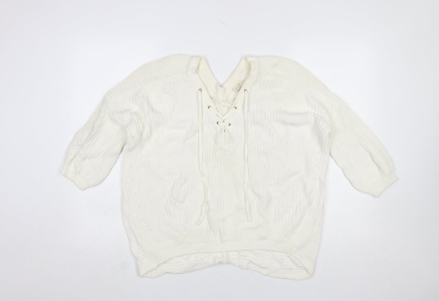 Womens UK Size 6 River Island Ivory Pullover Jumper