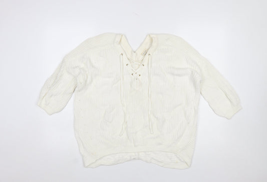 Womens UK Size 6 River Island Ivory Pullover Jumper