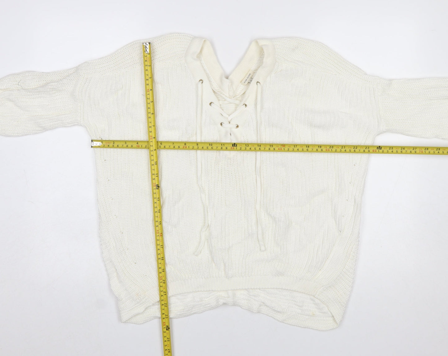Womens UK Size 6 River Island Ivory Pullover Jumper