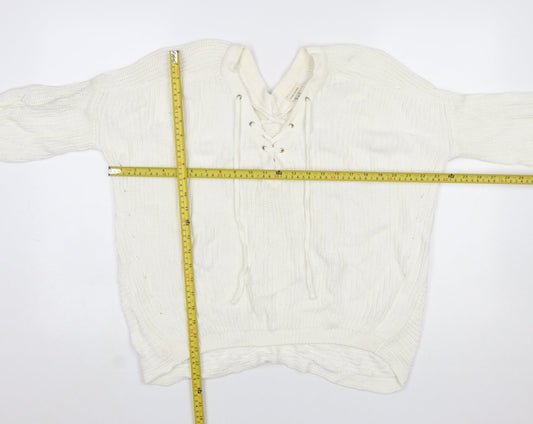 Womens UK Size 6 River Island Ivory Pullover Jumper