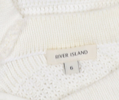 Womens UK Size 6 River Island Ivory Pullover Jumper