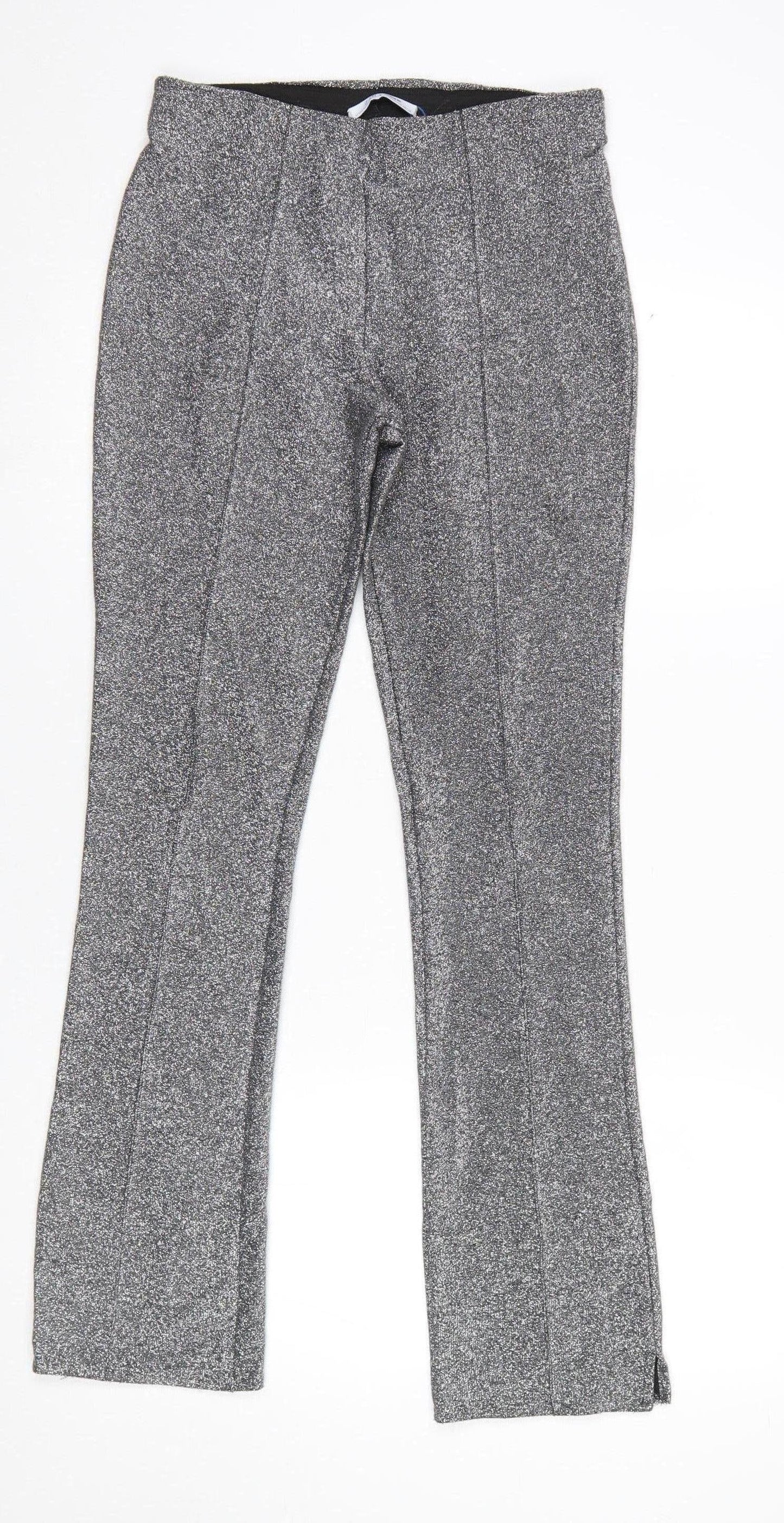 Womens UK Size 8 Zara  Leggings Silver Leggings