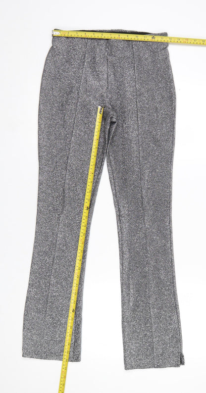 Womens UK Size 8 Zara  Leggings Silver Leggings