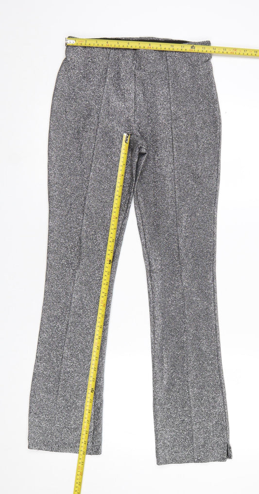 Womens UK Size 8 Zara  Leggings Silver Leggings