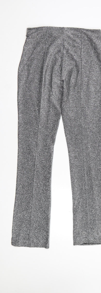 Womens UK Size 8 Zara  Leggings Silver Leggings