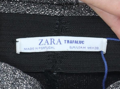Womens UK Size 8 Zara  Leggings Silver Leggings