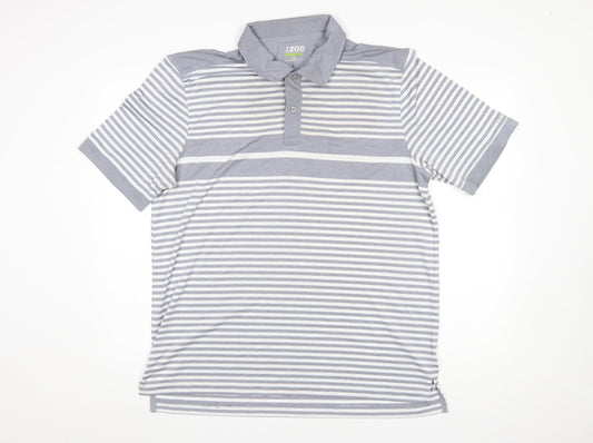 Mens UK Size L IZOD Polyester Polo Shirt