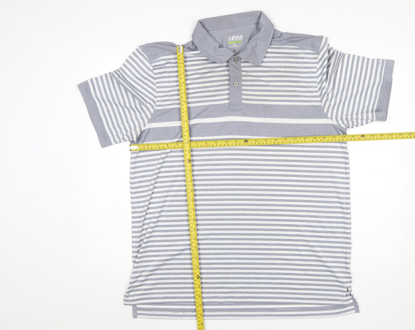 Mens UK Size L IZOD Polyester Polo Shirt