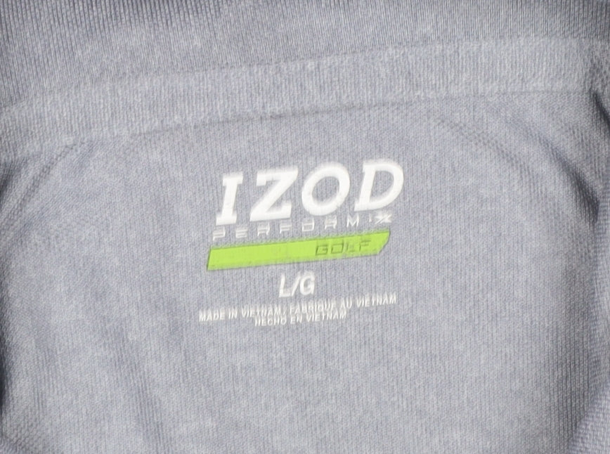 Mens UK Size L IZOD Polyester Polo Shirt