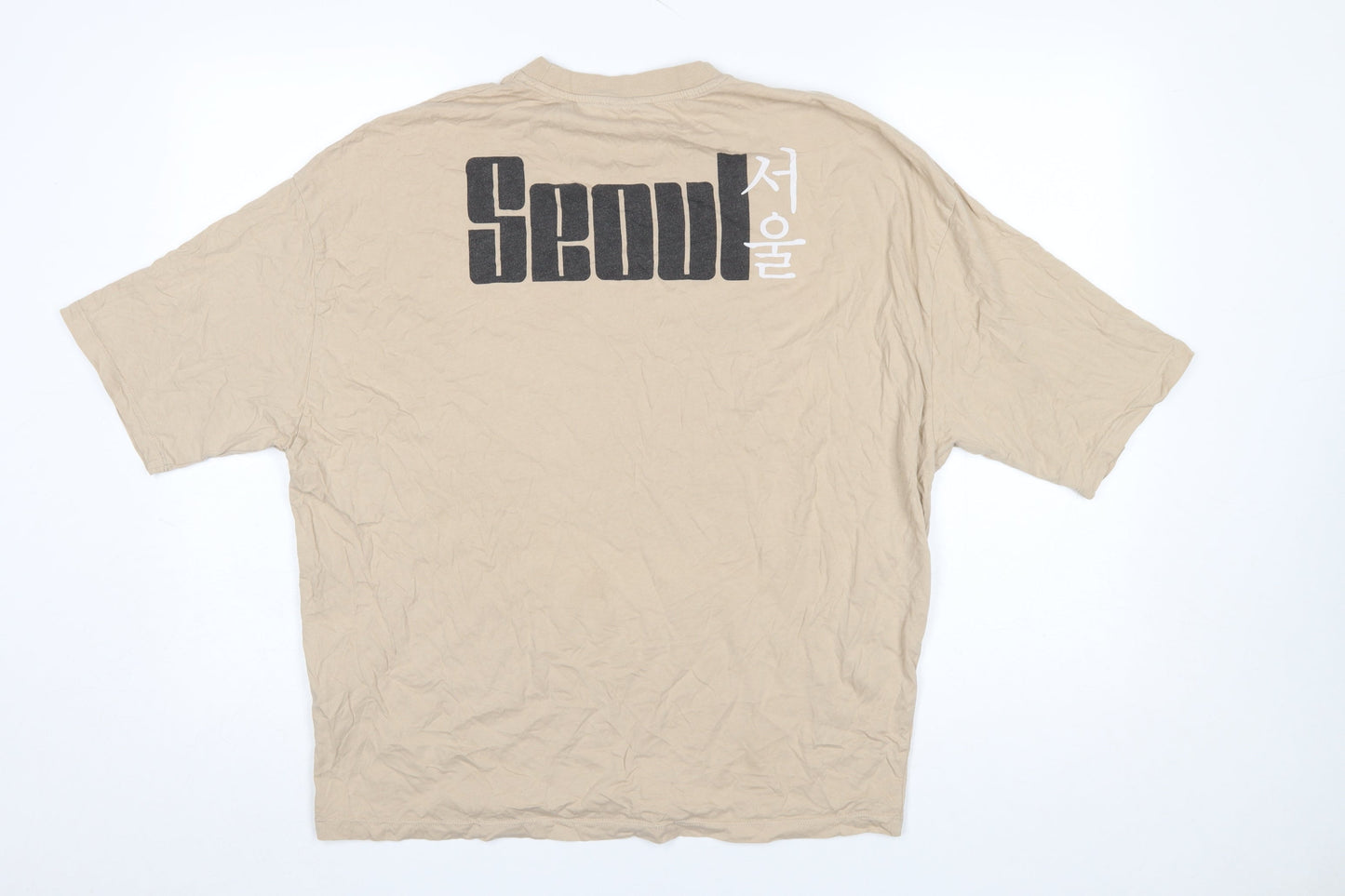 Mens UK Size S ASOS Design Beige  T-Shirt