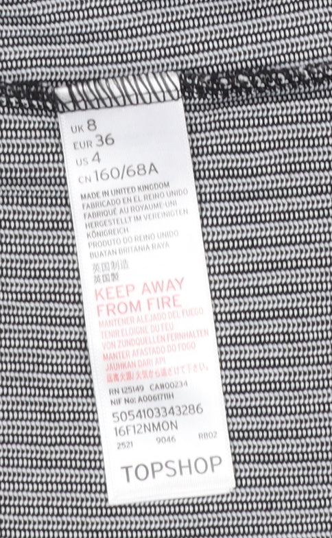 Womens UK Size 8 Topshop  Leggings Black Leggings