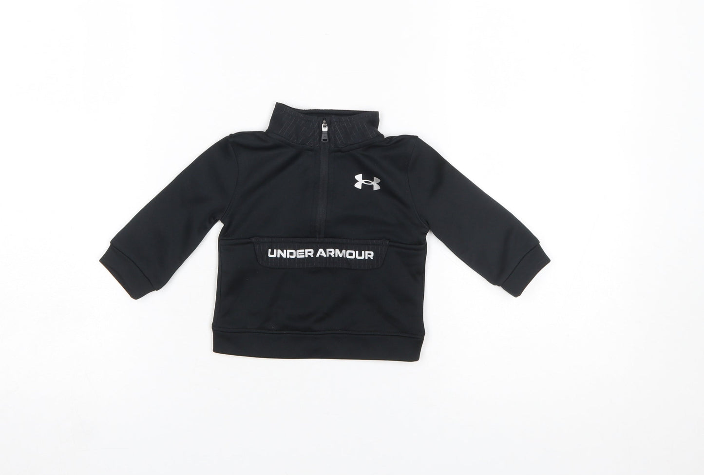 Under Armour Unisex Baby Black 3-6 Months 1/4 Zip Pullover T-Shirt