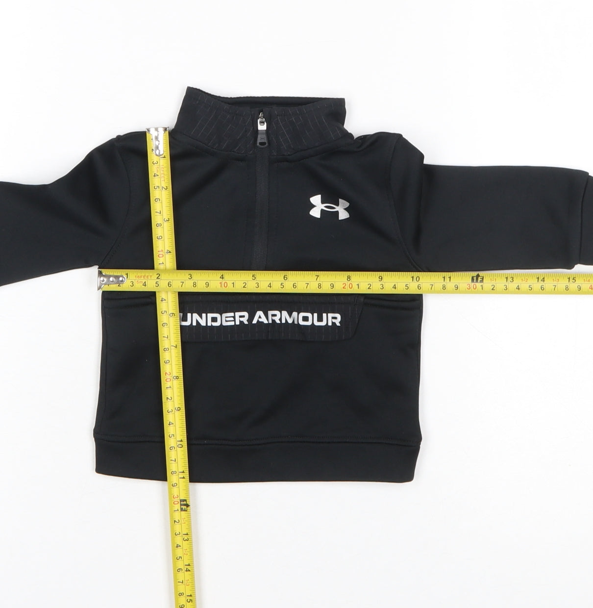 Under Armour Unisex Baby Black 3-6 Months 1/4 Zip Pullover T-Shirt