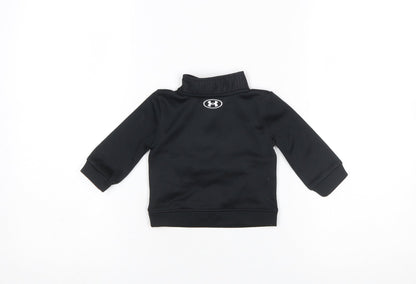 Under Armour Unisex Baby Black 3-6 Months 1/4 Zip Pullover T-Shirt