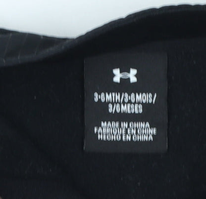 Under Armour Unisex Baby Black 3-6 Months 1/4 Zip Pullover T-Shirt