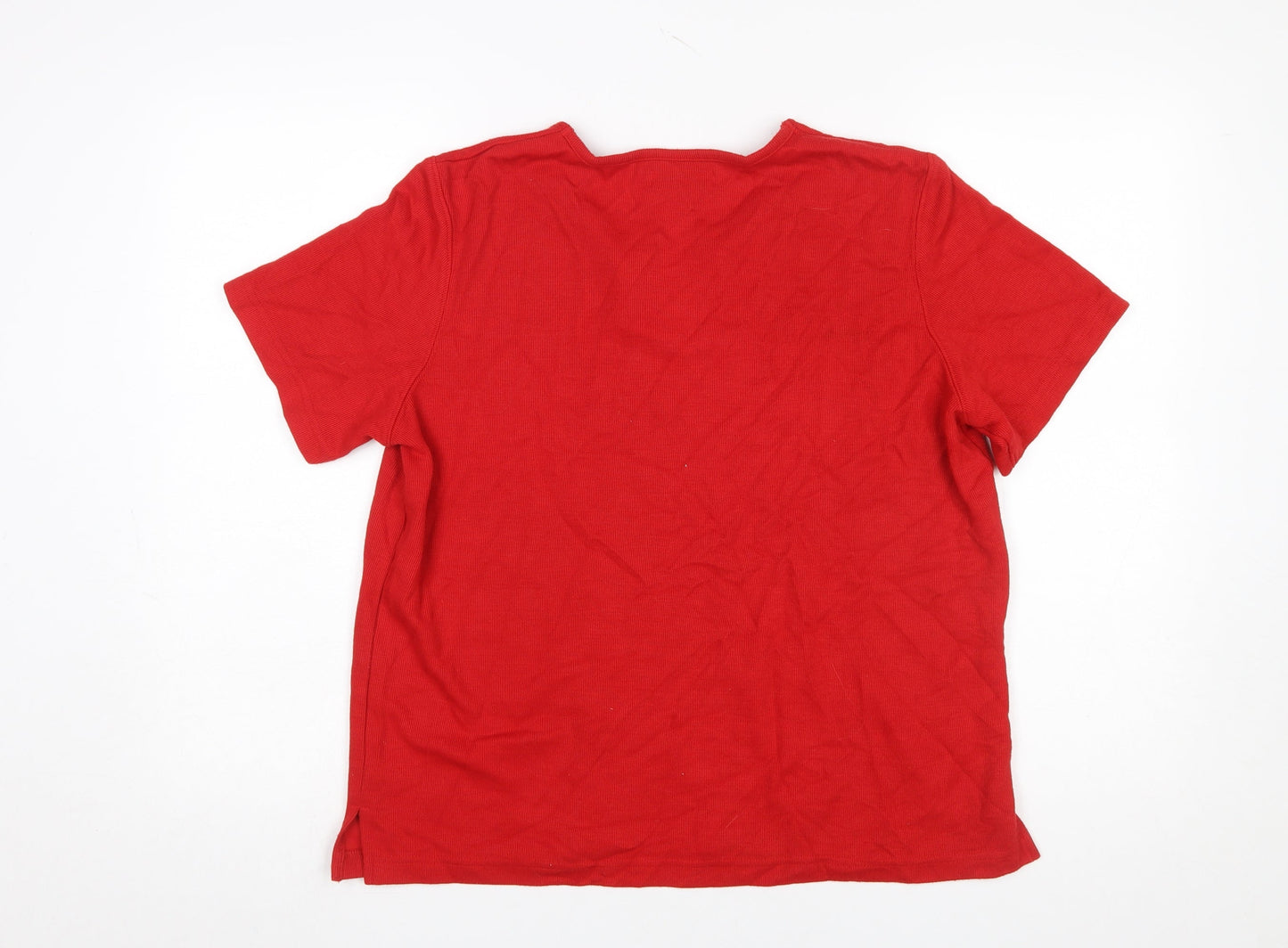 Womens UK Size M Bonmarché Red Basic T-Shirt