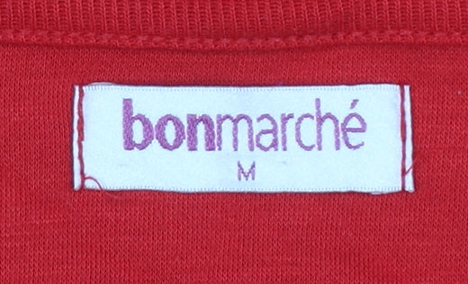 Womens UK Size M Bonmarché Red Basic T-Shirt