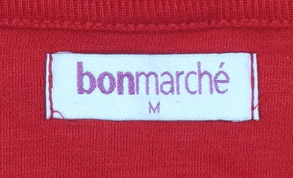 Womens UK Size M Bonmarché Red Basic T-Shirt
