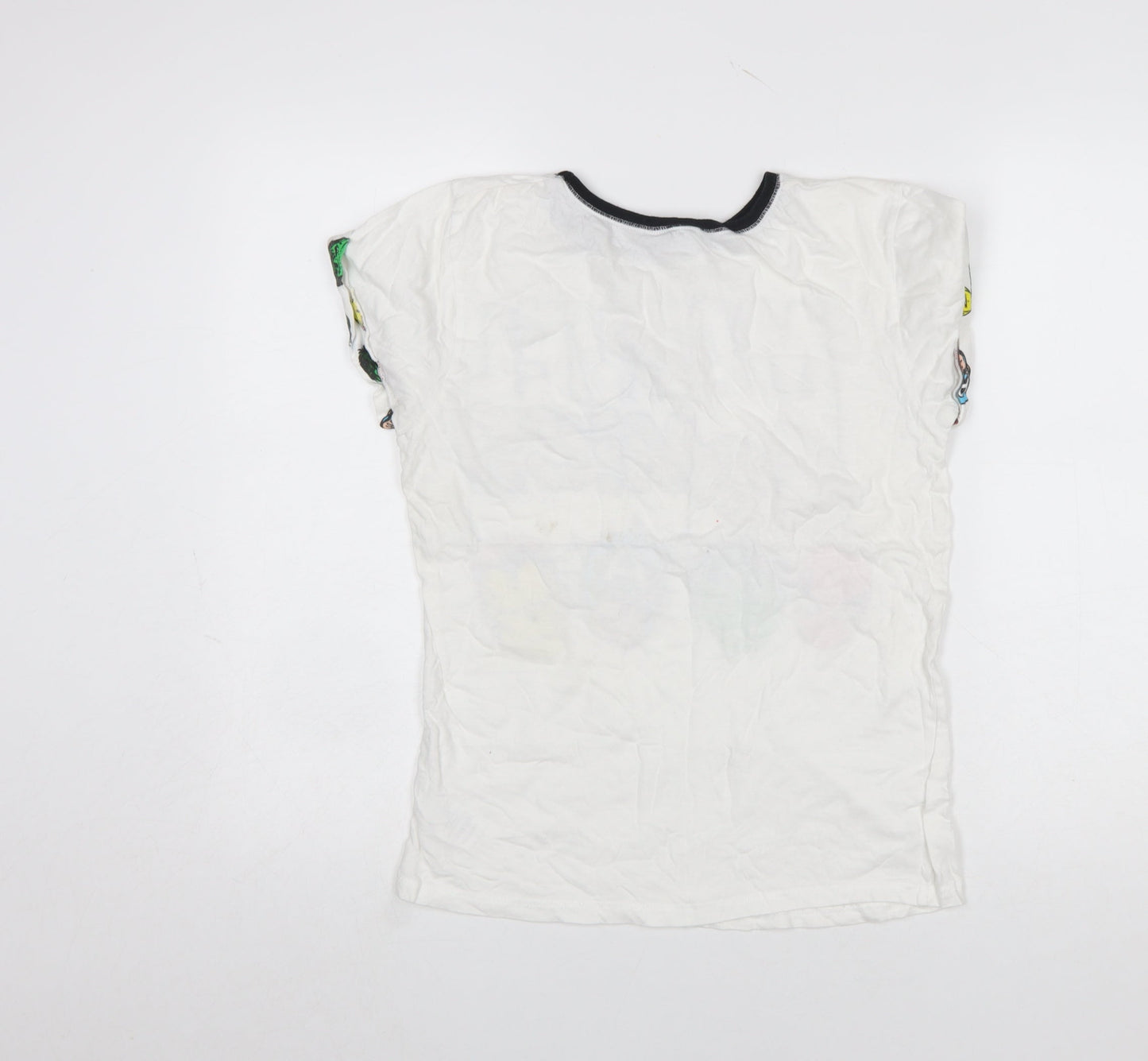 Womens UK Size 8-10 Marvel Comics White Basic T-Shirt