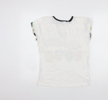Womens UK Size 8-10 Marvel Comics White Basic T-Shirt
