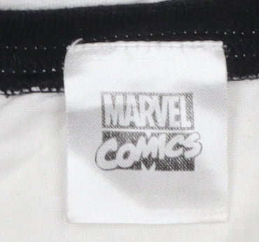 Womens UK Size 8-10 Marvel Comics White Basic T-Shirt