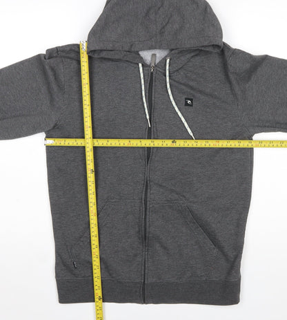 Mens UK Size S RIP CURL Grey Full Zip Hoodie