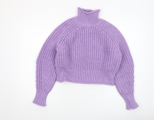 Womens UK Size 8 H&M Purple Pullover Jumper