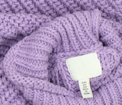Womens UK Size 8 H&M Purple Pullover Jumper