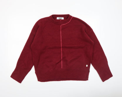 Womens UK Size XS Diesel Red Pullover Jumper
